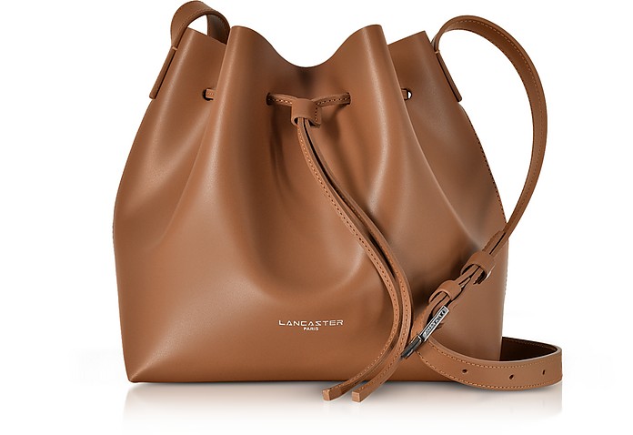 Pur & Element Smooth Leather Small Bucket Bag - Lancaster Paris