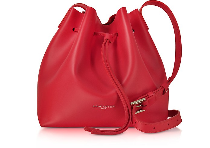 Pur & Element Smooth Leather Small Bucket Bag - Lancaster Paris