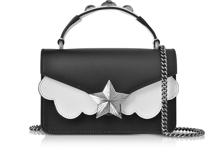 Black&White Leather Vega Mini Shoulder Bag - Les Jeunes Etoiles