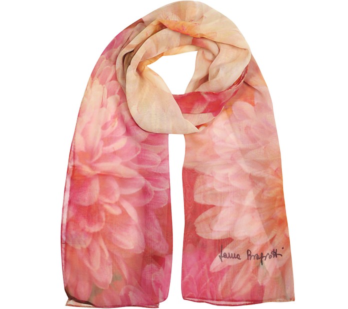 Floral Printed Silk Stole - Laura Biagiotti