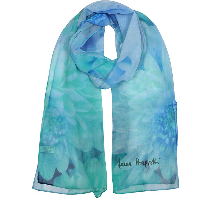 Floral Printed Silk Stole - Laura Biagiotti