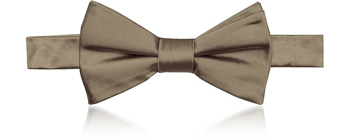 Bronze Woven Silk Pre-tied Bow-tie - Laura Biagiotti