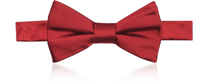 Red Woven Silk Pre-tied Bow-tie - Laura Biagiotti