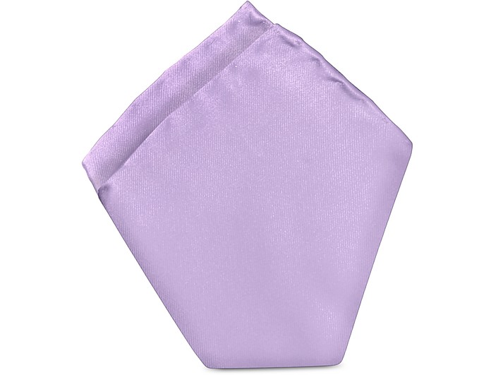 Light Lavender Satin Silk 27 cm Pocket Square - Laura Biagiotti