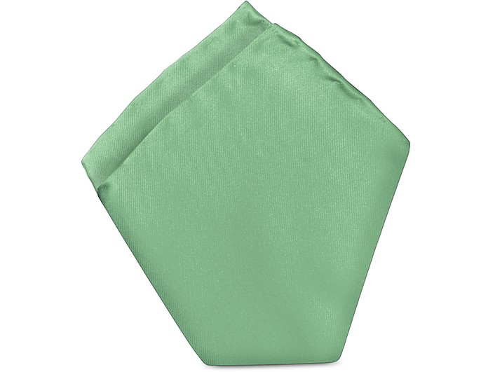 Mint Green Satin Silk 27 cm Pocket Square - Laura Biagiotti