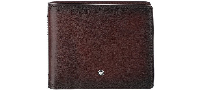 Burgundy Grained Learther Men's Wallet - Montblanc
