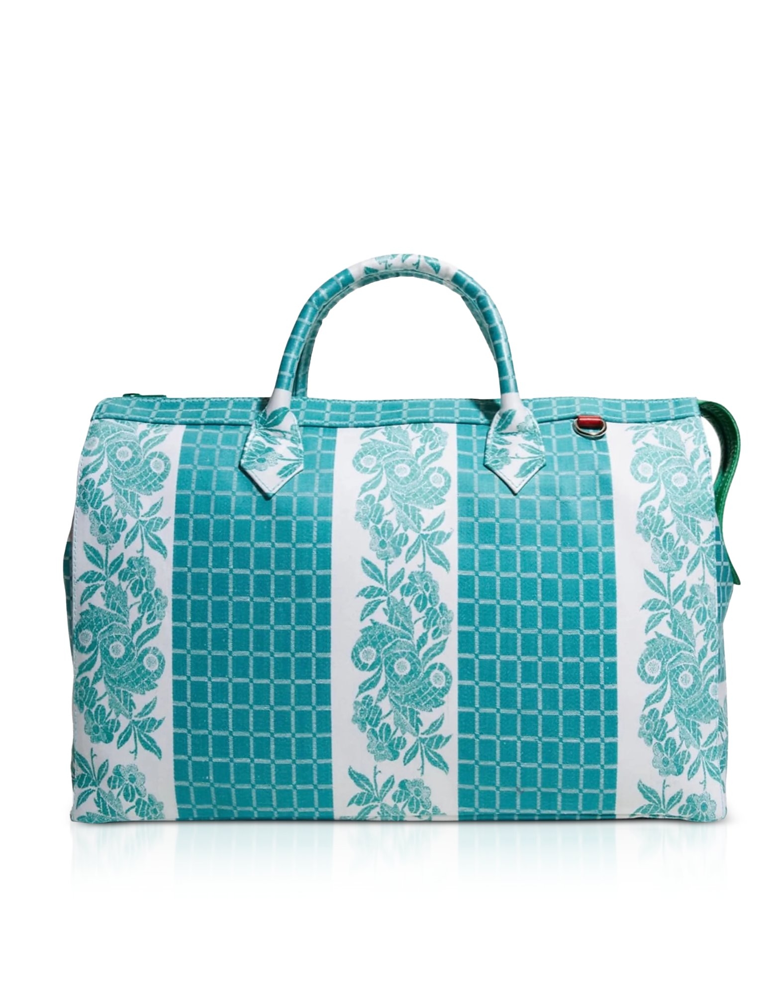 Mybestys By Cristina Castaner Designer Handbags Cri Floral L/weekender Bag In Vert