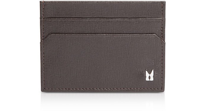 Printed Leather Men's Credit and Business Card Holder - Moreschi