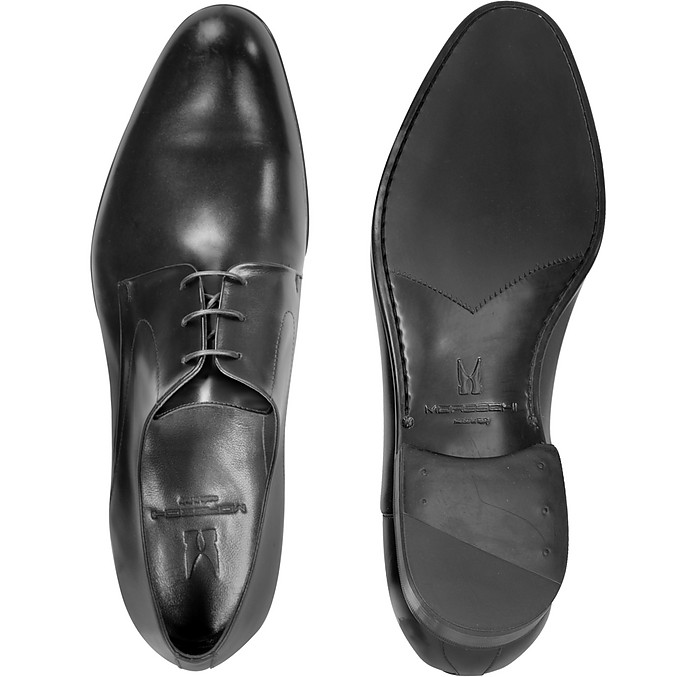 Moreschi Liverpool Black Leather Derby Shoes 5 (6 US | 5 UK | 39 EU) at ...