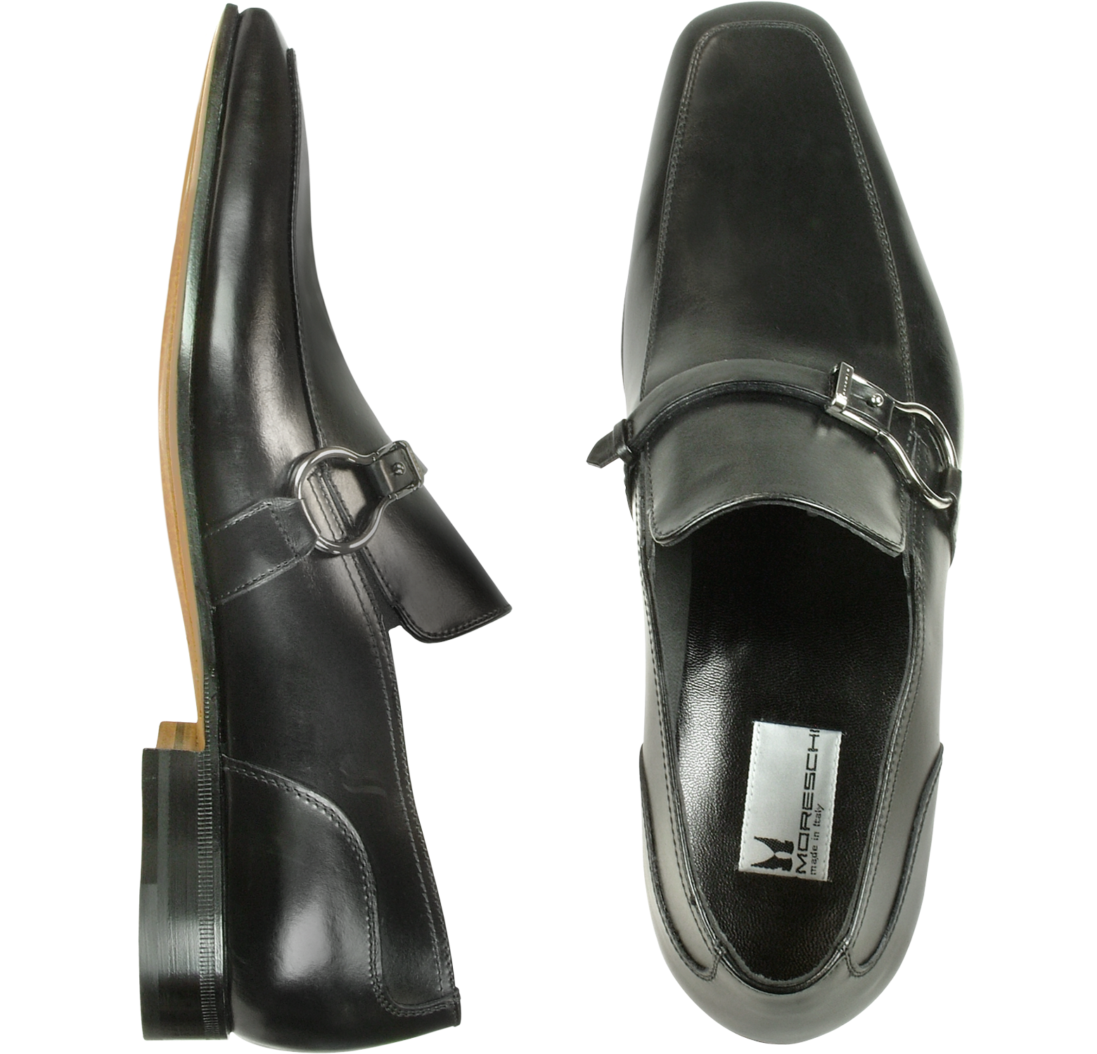 Moreschi Barcellona - Buckle Black Calfskin Loafer Shoes 5 US | 4.5 UK ...