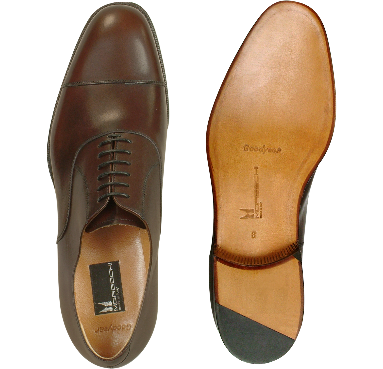 Moreschi Londra - Dark Brown Calfskin Cap Toe Oxford Shoes 5 US | 4.5 ...