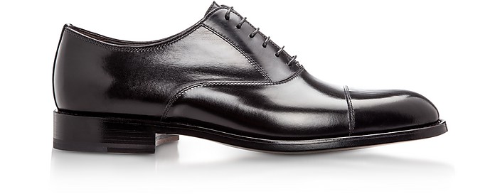 New York Black M Calfskin Oxford Shoes - Moreschi