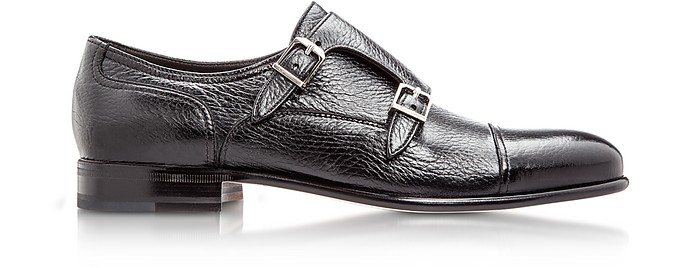 Eze Black Deerskin Monk Shoes - Moreschi / XL