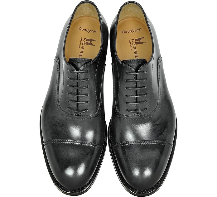 Moreschi Cardiff Black Genuine Leather Goodyear Oxford Shoe 7 (8 US | 7 ...