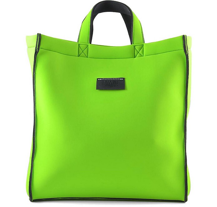 Acid Green Neoprene Tote Bag - MM6 Maison Martin Margiela