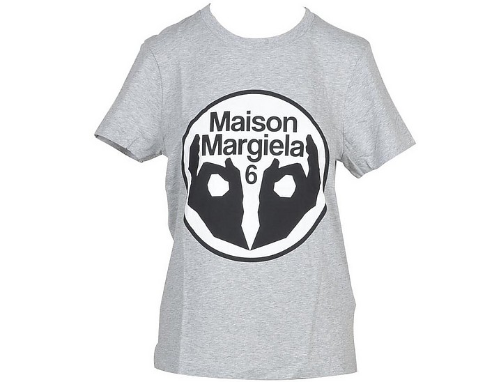 Women's Gray T-Shirt - MM6 Maison Martin Margiela / MM6 ]}^}WF