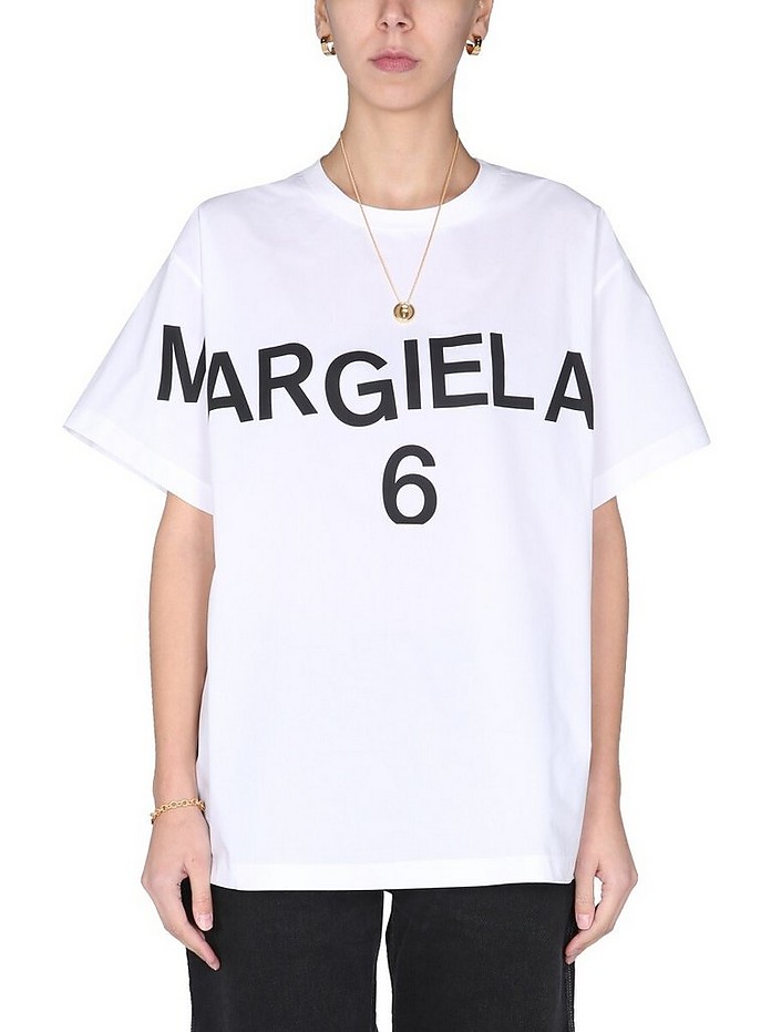 MM6 Maison Martin Margiela T-Shirt With Print 38 IT at FORZIERI