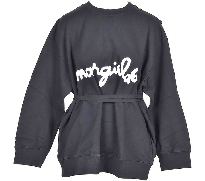 Women's Black Sweatshirt - MM6 Maison Martin Margiela / MM6 ]}^}WF