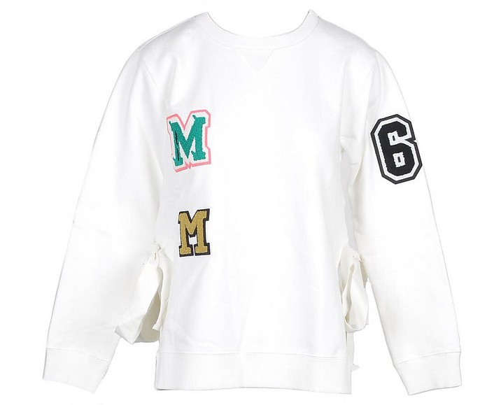 Women's White Sweatshirt - MM6 Maison Martin Margiela / MM6 ]}^}WF