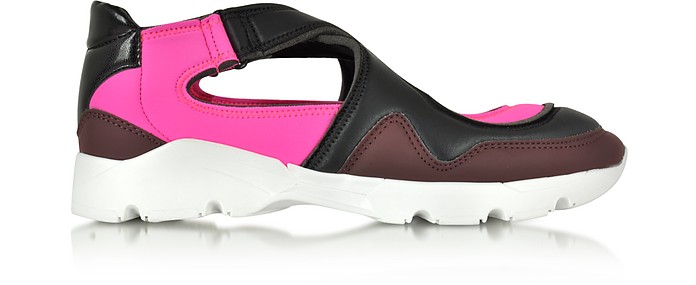 Color Block Nylon and Leather Sneakers - MM6 Maison Martin Margiela / MM6 ]}^}WF