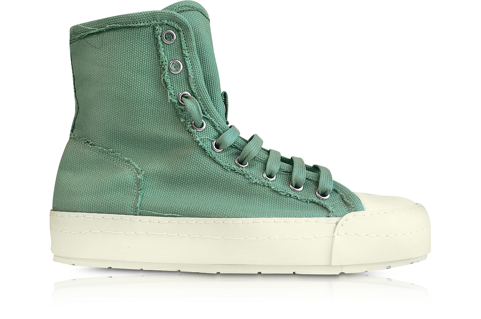 green canvas sneakers