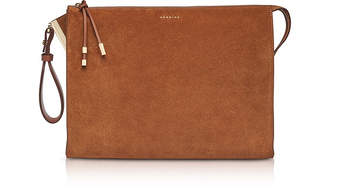 Iva Tablet M Suede Clutch - Maison Heroine