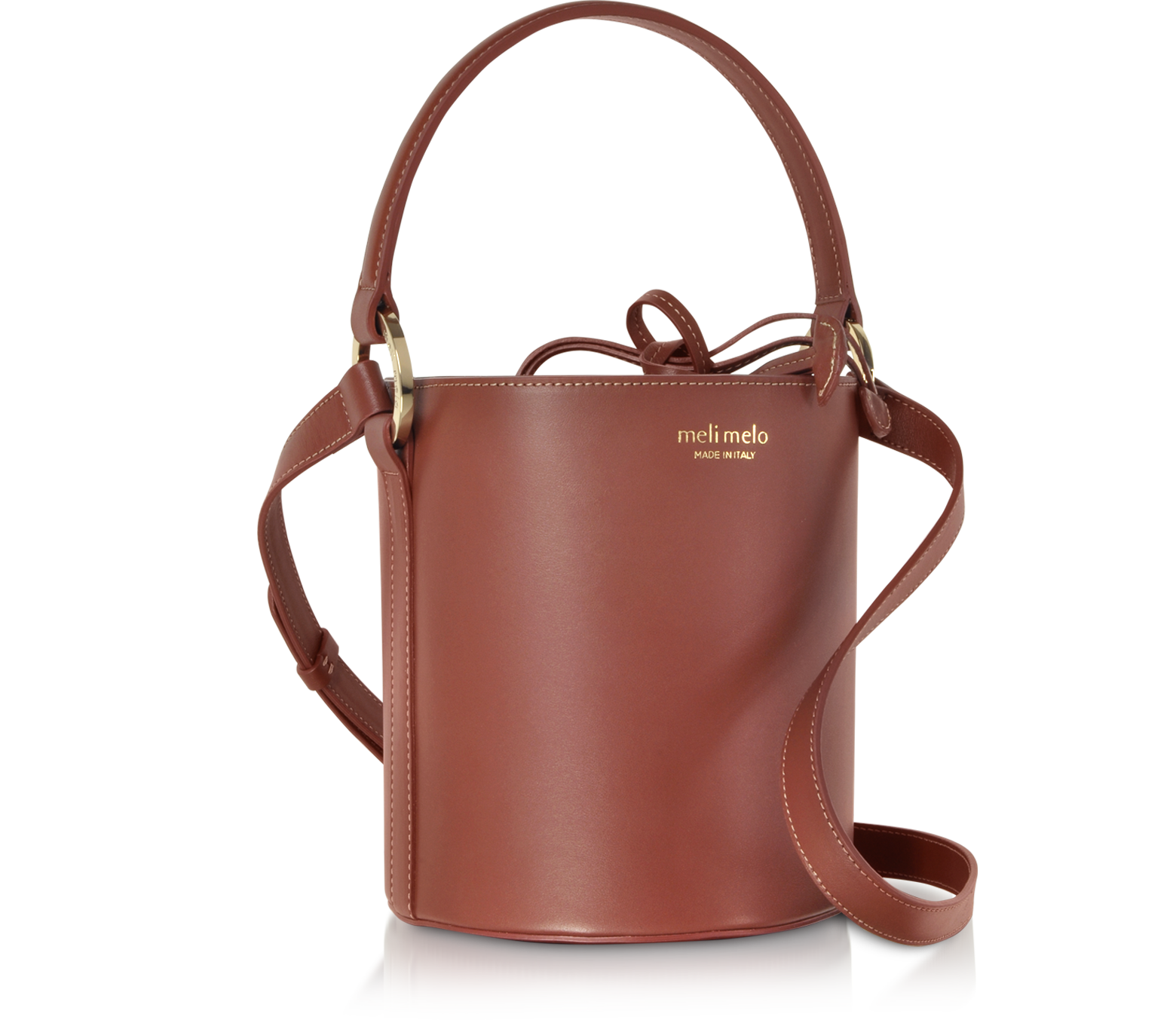 Argan Nappa Leather Santina Mini Bucket Bag