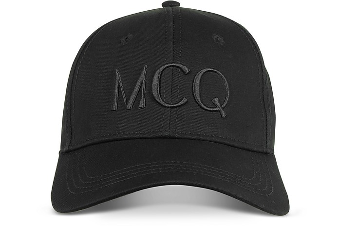 Black Cotton Baseball Cap with Logo - Alexander McQueen