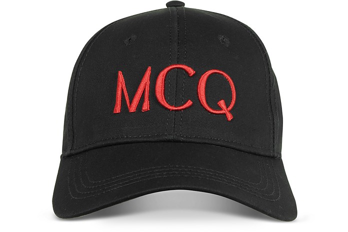Black Cotton Logo Baseball Cap - McQ by Alexander McQueen