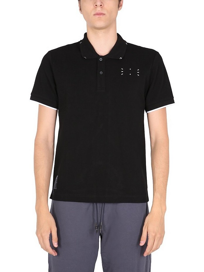 Polo Shirt With Rubberized Logo Print - McQ by Alexander McQueen