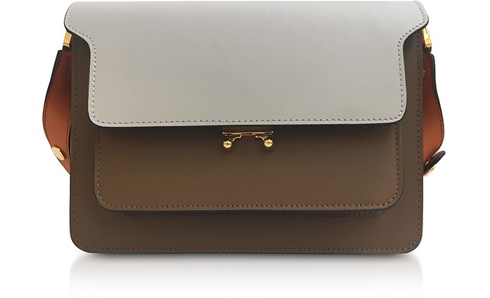 Pelican, Gold Brown and Arabesque Trunk Bag - Marni
