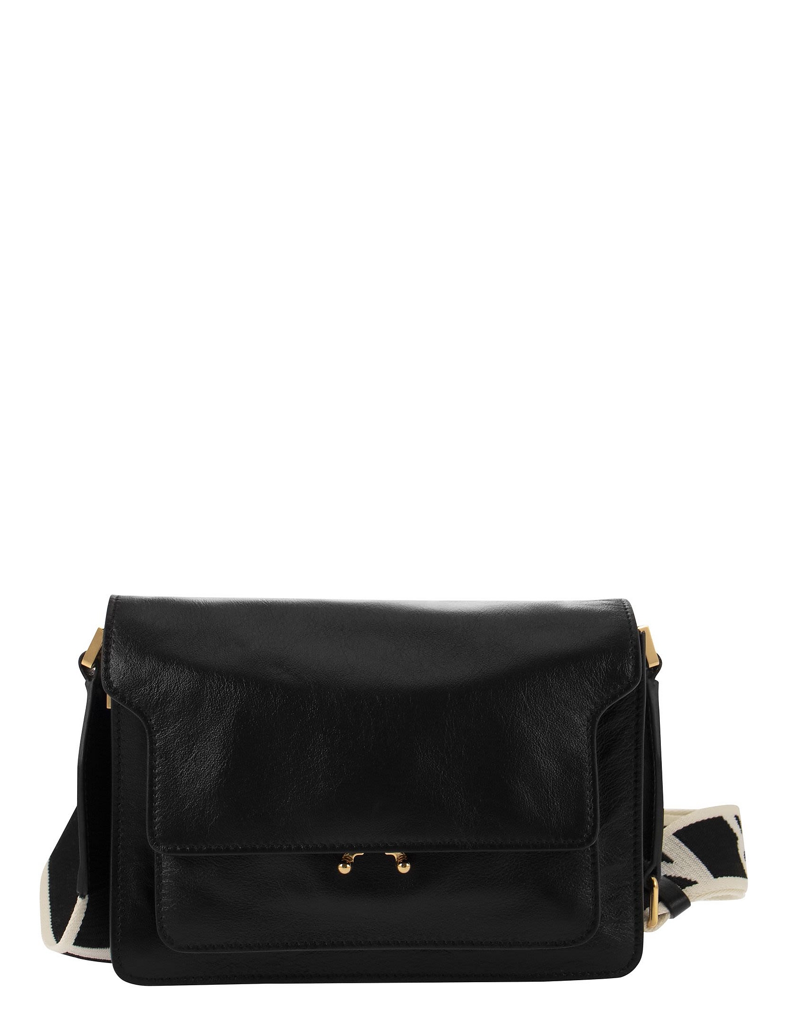 Marni Designer Handbags Trunk Soft - Medium Shoulder Bag In Noir