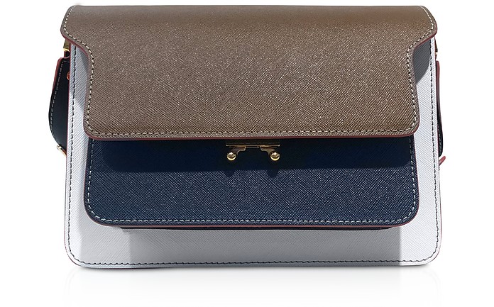 Color-Block Smooth Calf Leather Trunk Bag - Marni