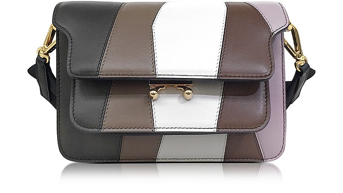 Marni Thyme and Dusty Olive Leather Mini Trunk Bag at FORZIERI