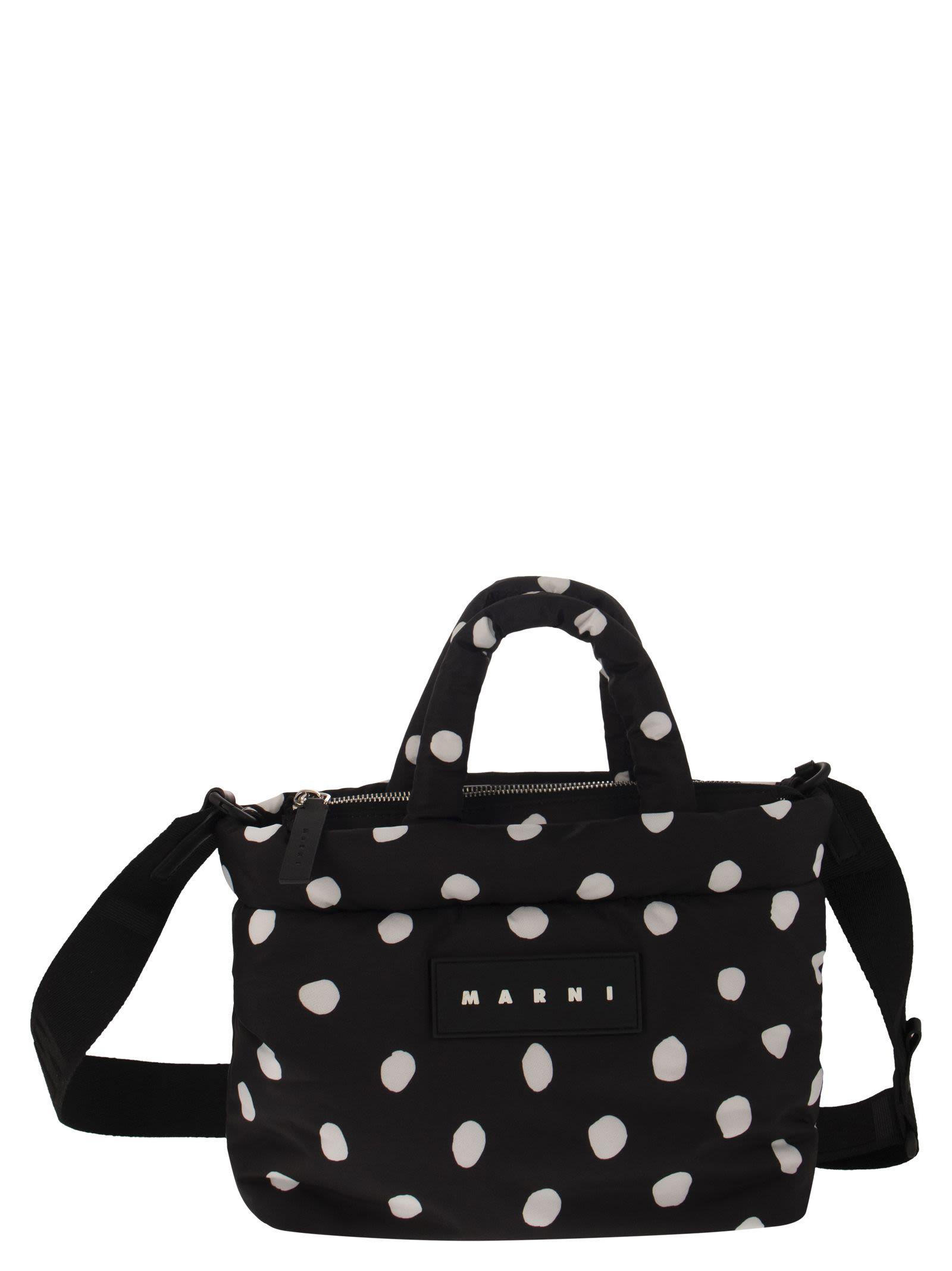 Marni Designer Handbags Tote Bag Puff - Pois Handbag In Noir