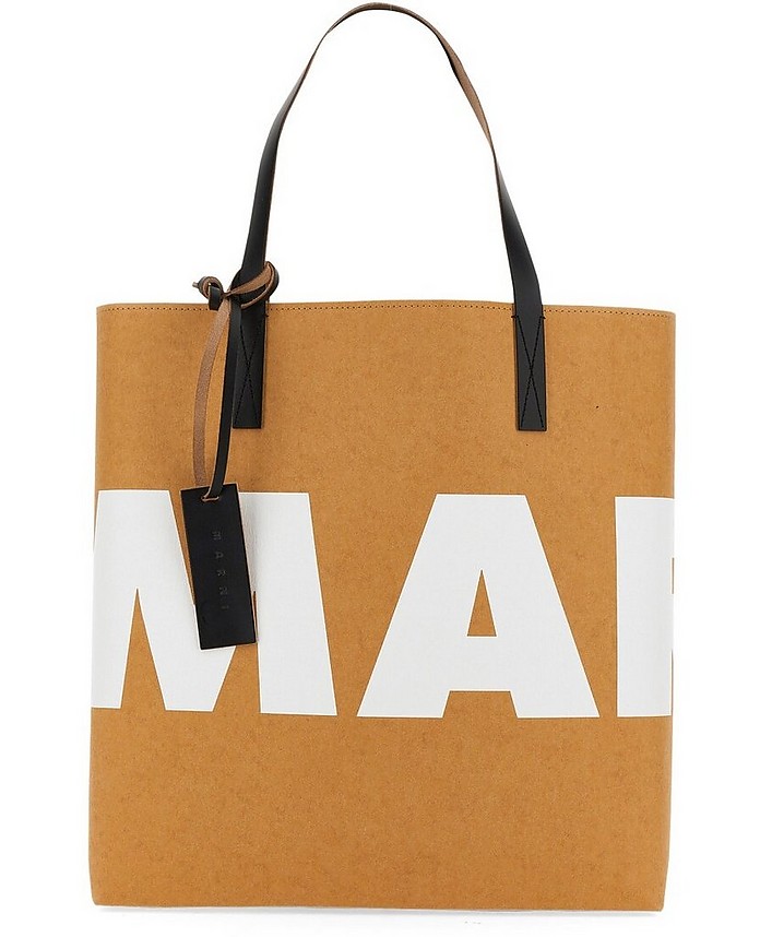Shopping Bag With Logo Print - Marni
