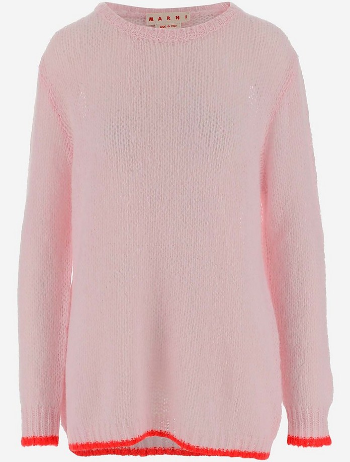 Pink Wool Women's Long Sweater - Marni