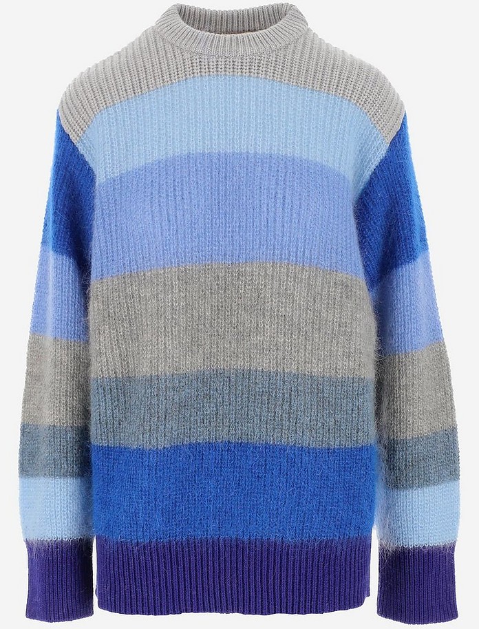 Jacquard Striped Wool Women's Sweater - Marni