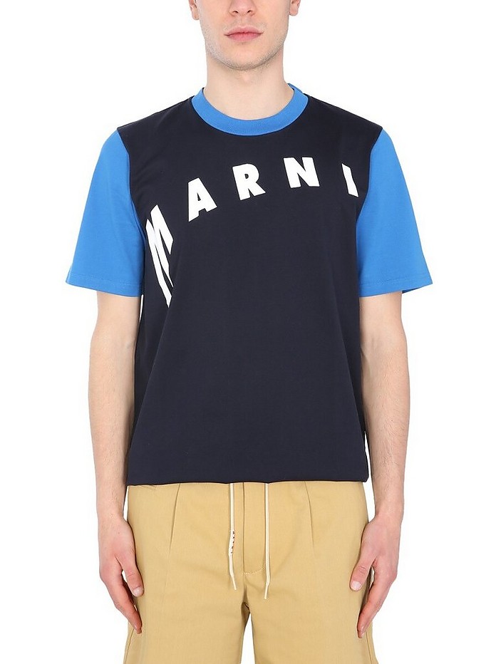 T-Shirt With Distorted Logo - Marni