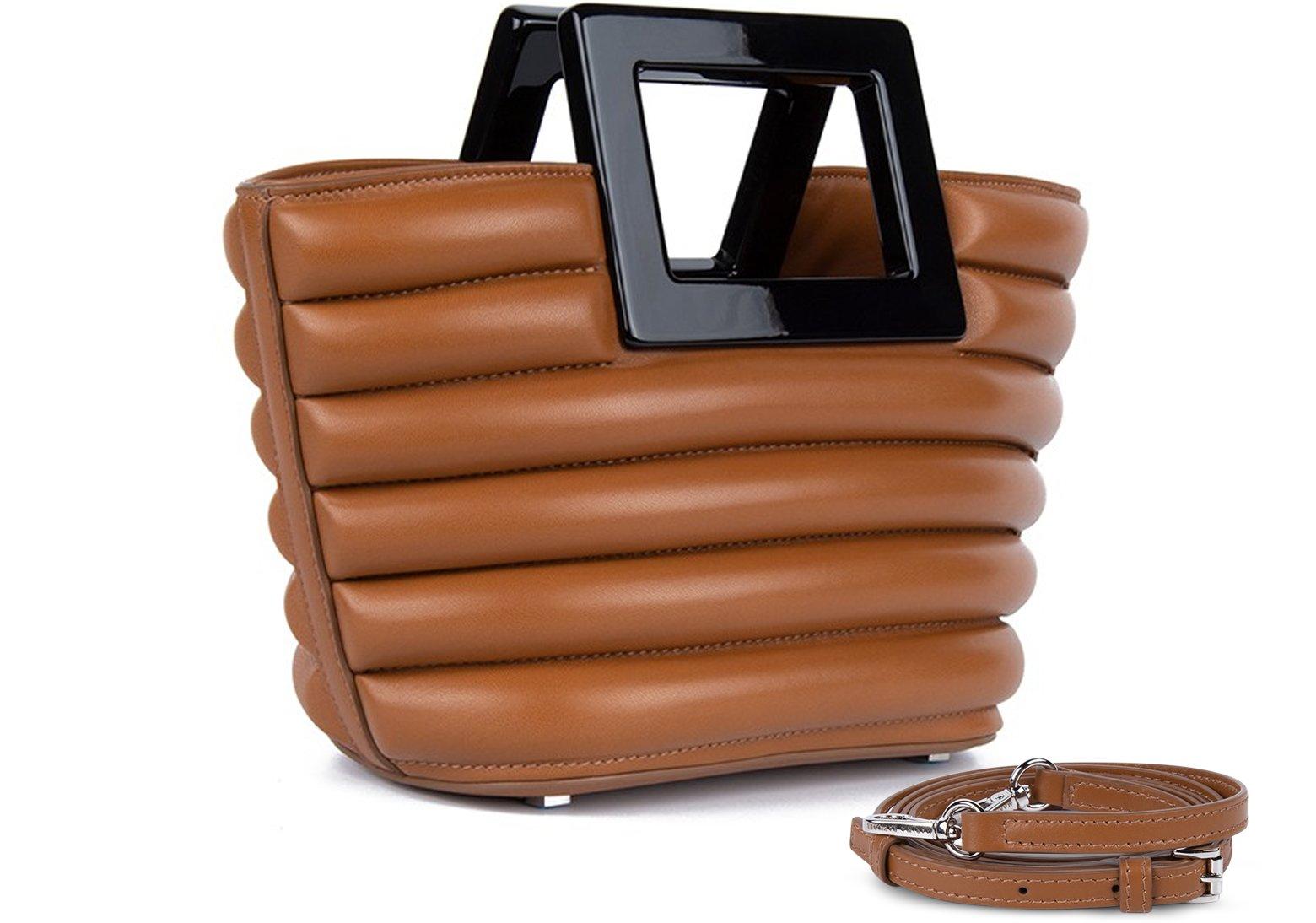 Micro Riviera in Caramel Napa: Designer Mini Bag