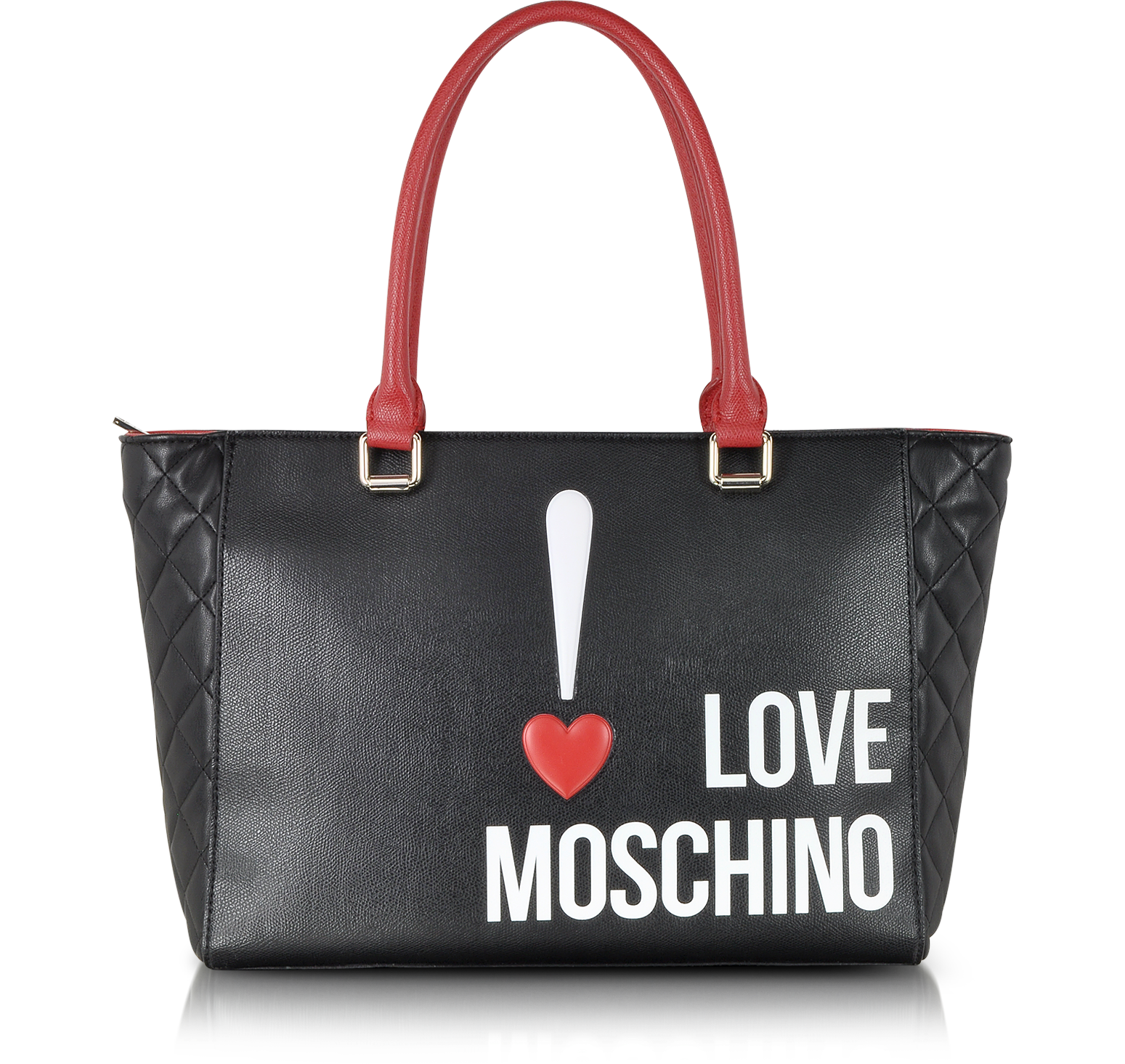 Moschino Black/Black Love Moschino Color Block Eco Leather Shopper Tote ...