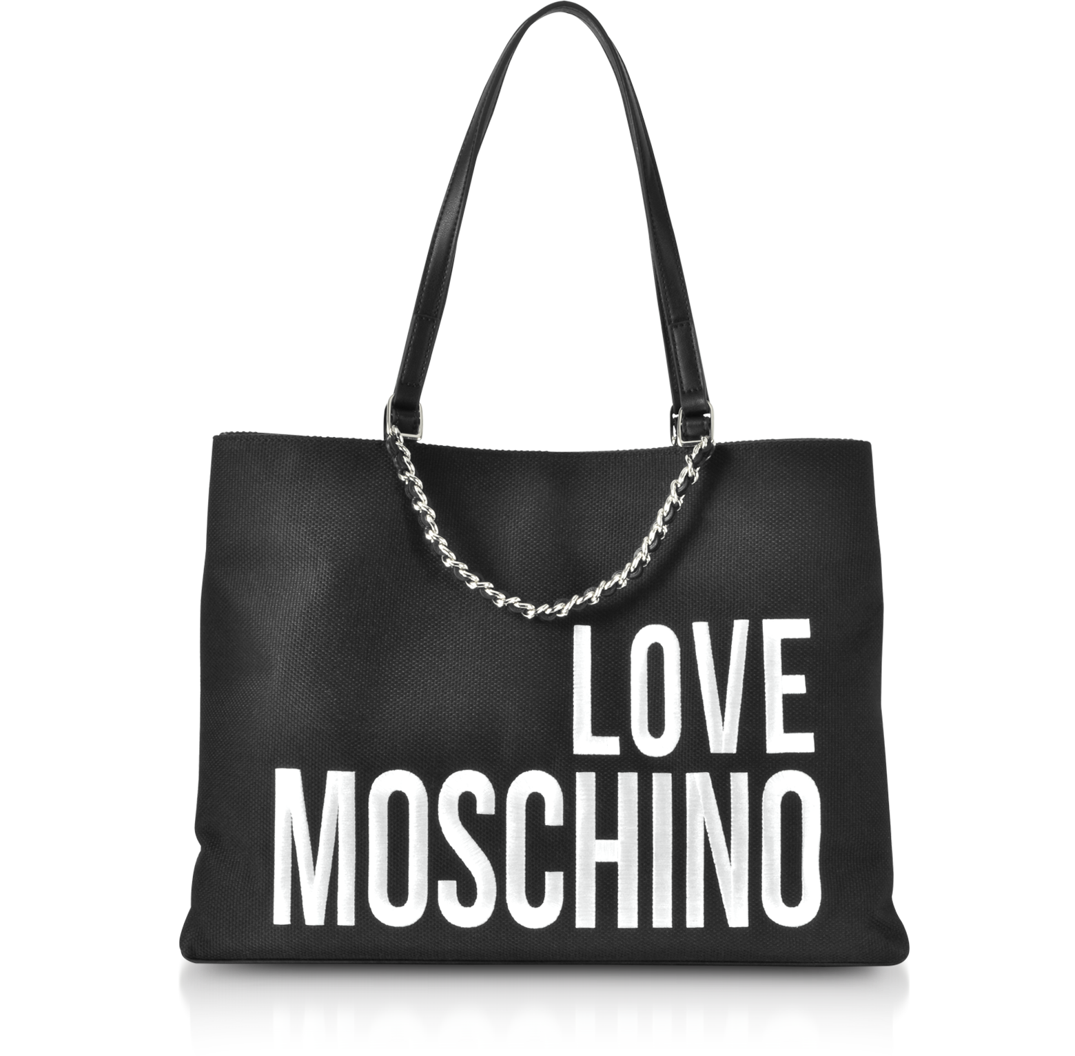 Love Moschino Canvas Tote Bag W/ Maxi 