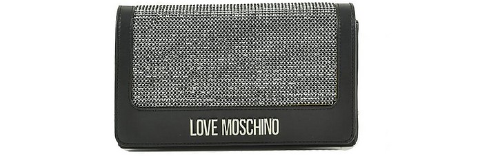 Black and Silver Shoulder Bag - Love Moschino