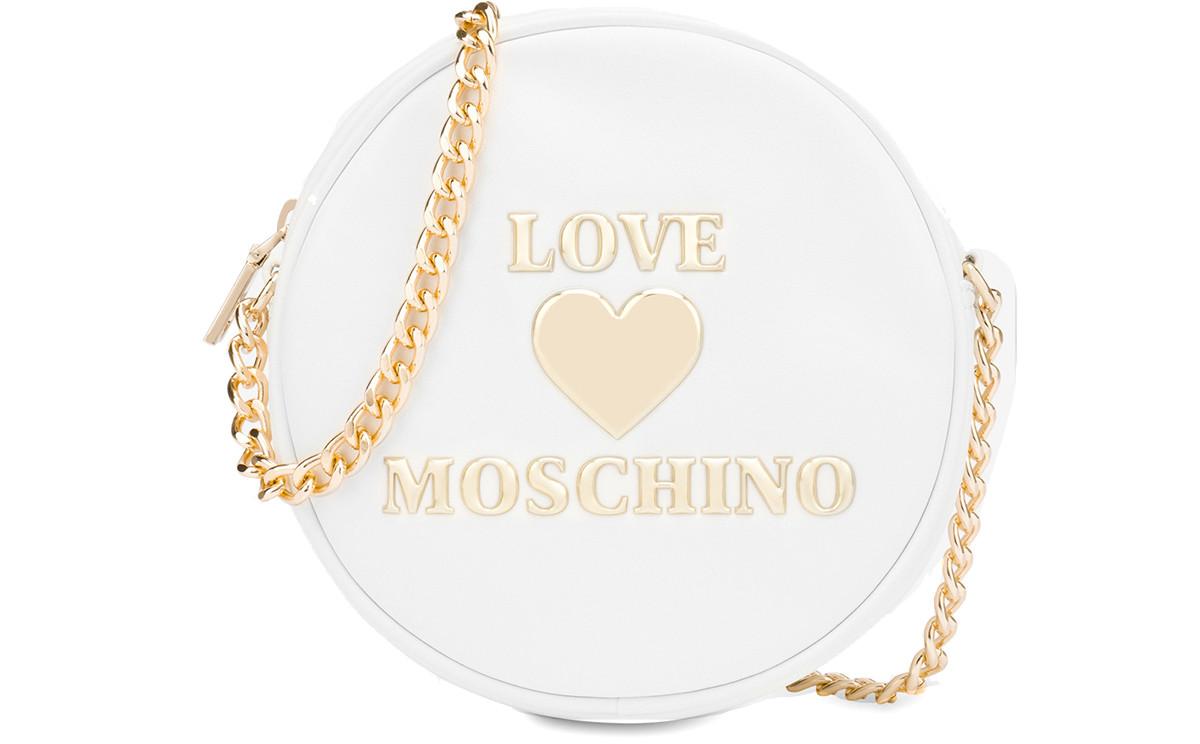 Love Moschino White Love Moschino Round Crossbody Bag at FORZIERI