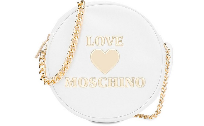 White Love Moschino Round Crossbody Bag - Love Moschino