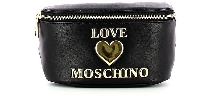 Black Signature Belt Bag - Love Moschino
