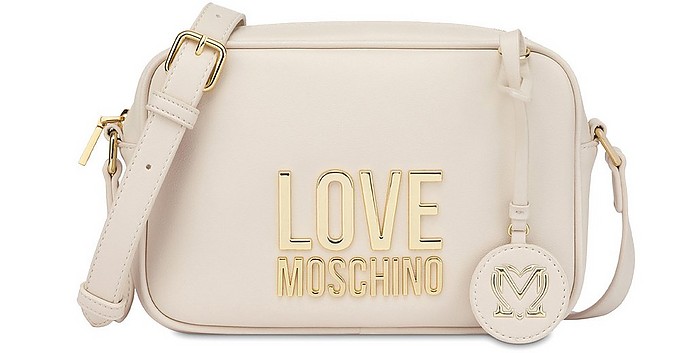 Powder Signature Camera Bag w/Zip - Love Moschino