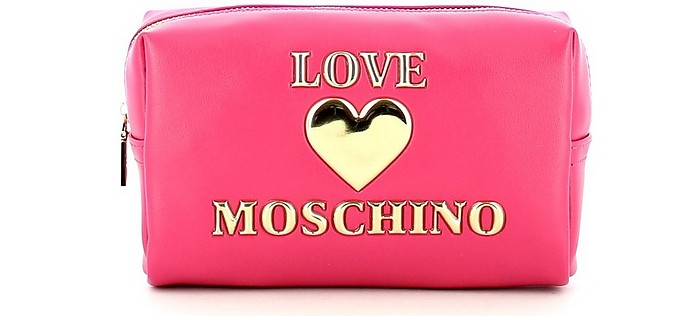Deep Pink Signature Beauty Case - Love Moschino