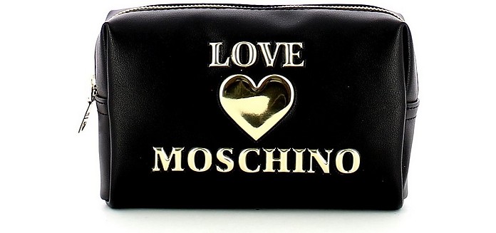 Black Signature Beauty Case - Love Moschino