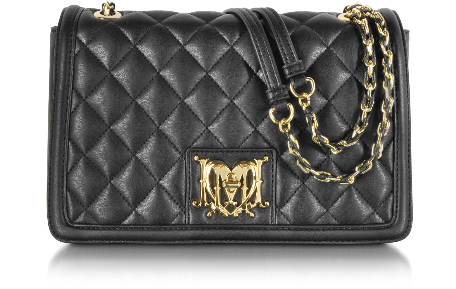 love moschino quilted soft shoulder bag